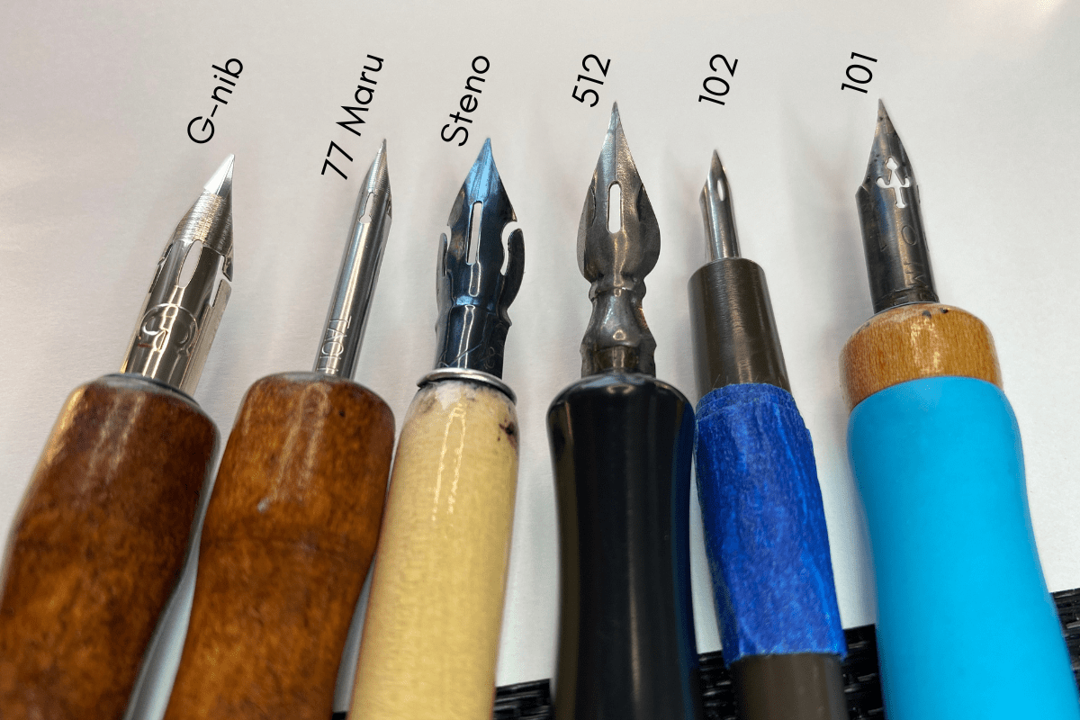 Image of types of nibs best for illustration