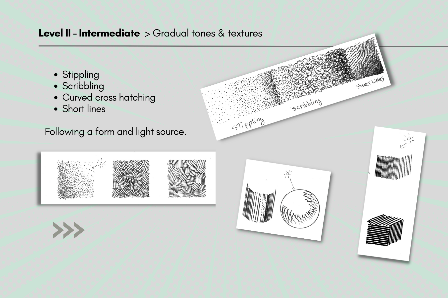 Fundamentals of pen and ink exercise creating textures