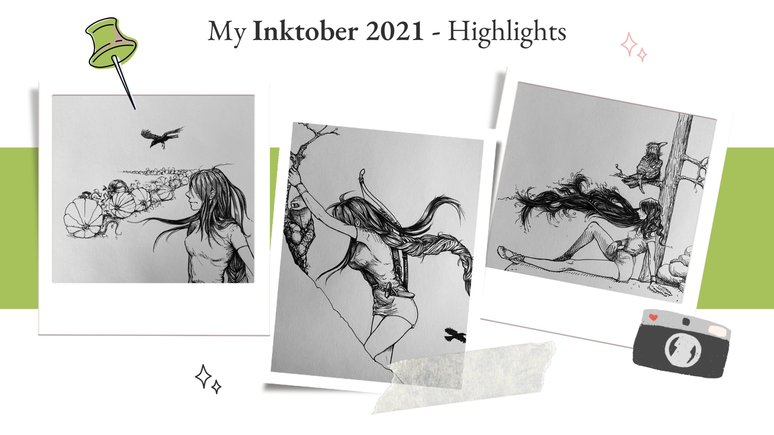 Inktober 2021 Image Highlights from my challenge