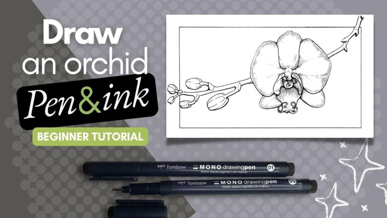 Draw an orchid Blog cover