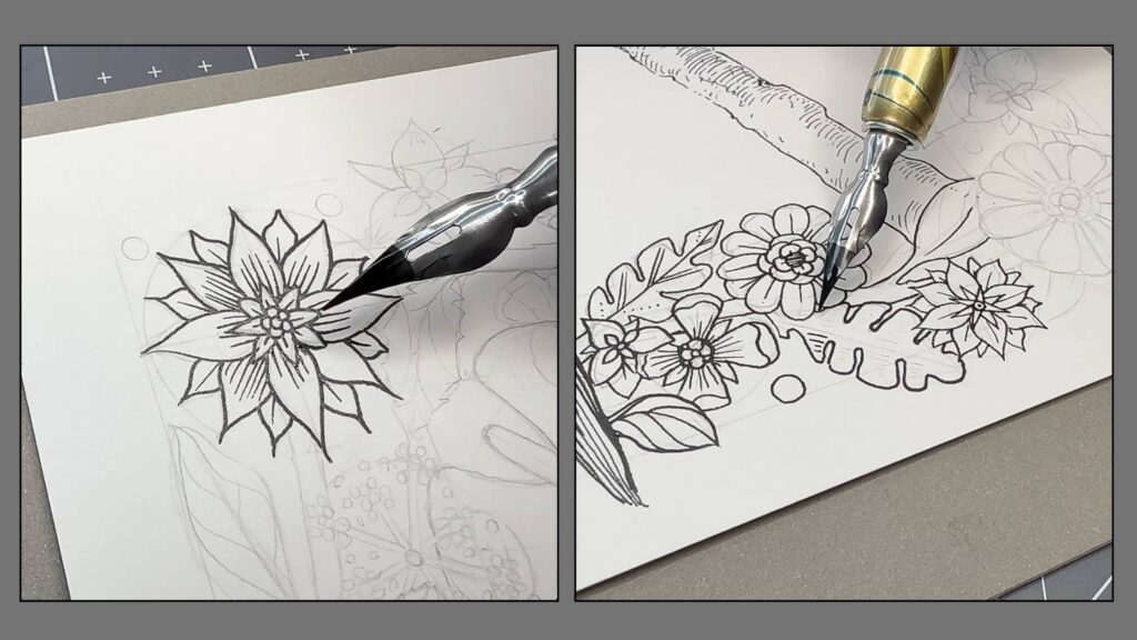 How-to-ink-flowers