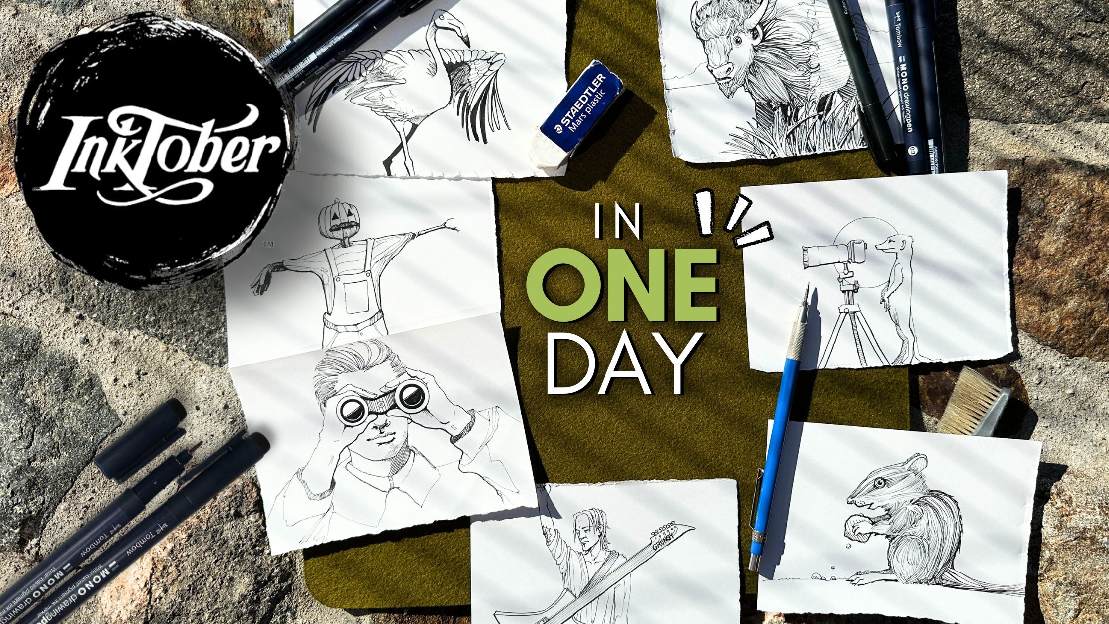 How to Do Inktober in One Day | Longstride Illustration