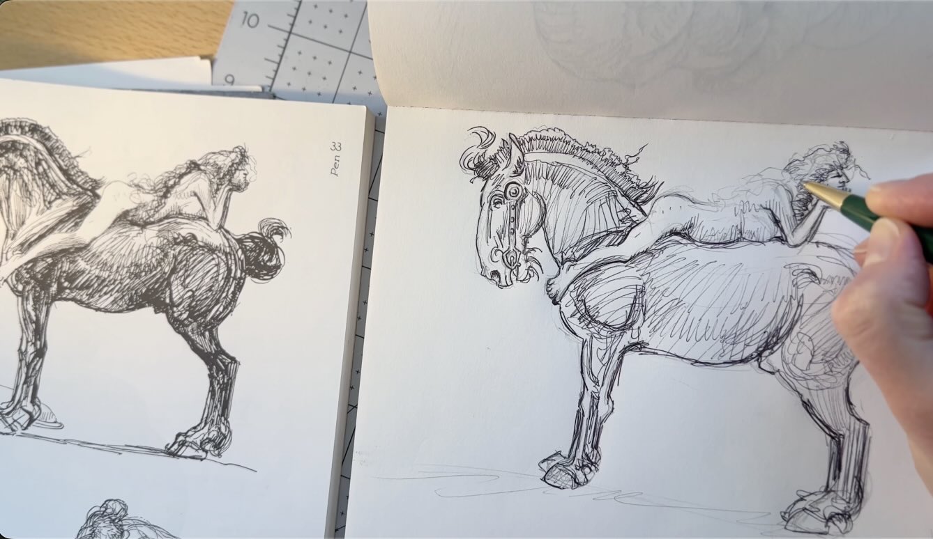 Kley-Horse-Lady-Study