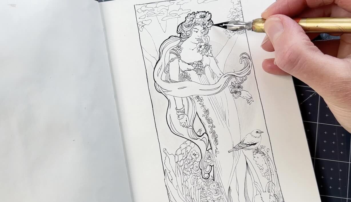 Mucha-Bold-Outline-Style